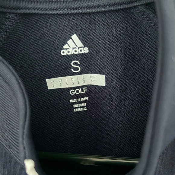 NEW Adidas Zipper Pullover - Size S - Golf Style, Navy Blue, New Without Tag - Picture 3 of 3